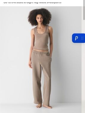 Aritzia Track Pants in Taupe Brown NWT